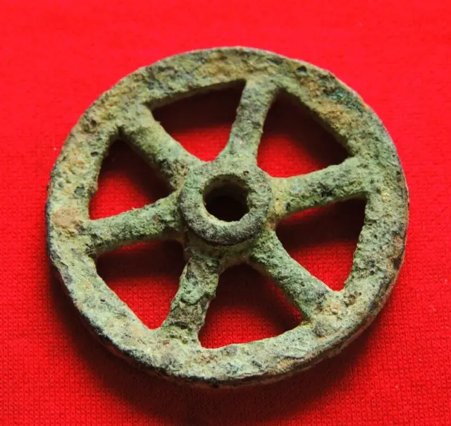 Ancient bronze Roman amulet sun 2-4 century