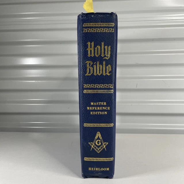 MASONIC HOLY BIBLE Heirloom RedLetter Master Reference Edition 1971