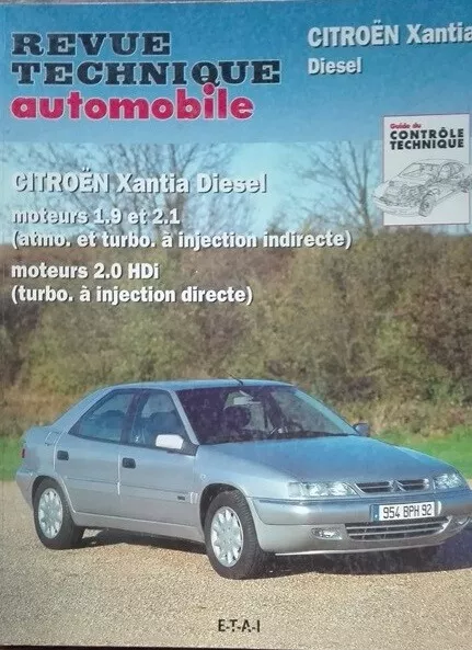 CITROEN XANTIA diesel 1.9 2.1 2.0 HDi + Turbo Revue technique RTA CIP 568.3