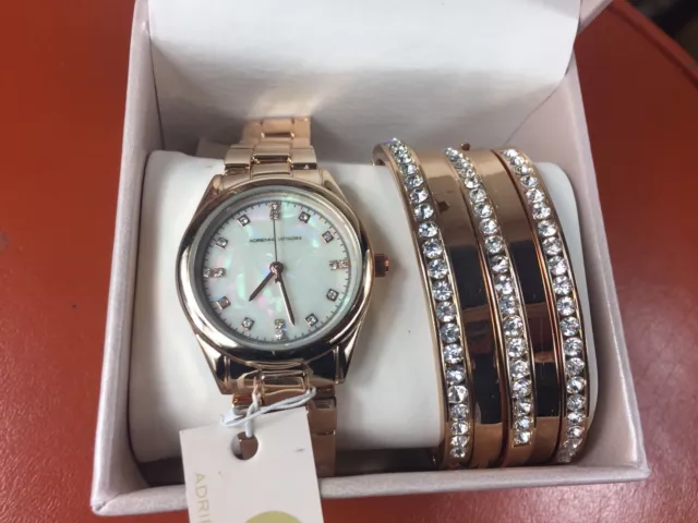 Adrienne vittadini discount watch rose gold