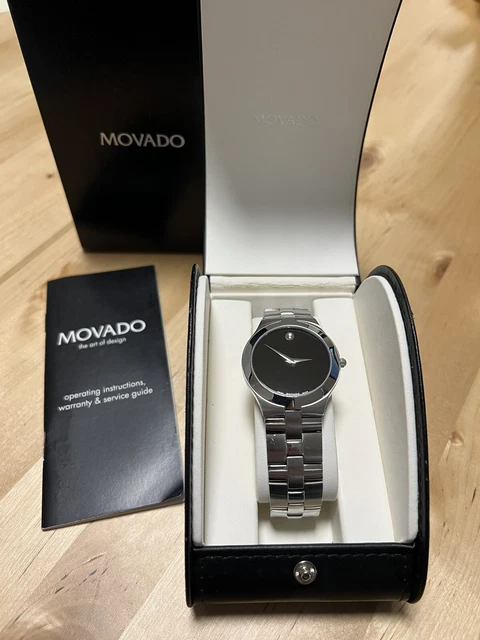Orologio da uomo Movado Museo Svizzero Acciaio Inox Cristallo Zaffiro Custodia originale