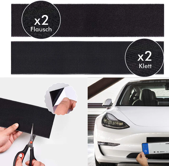 Portatarga velcro supporto antibomba supporto targa senza cornice set da 2
