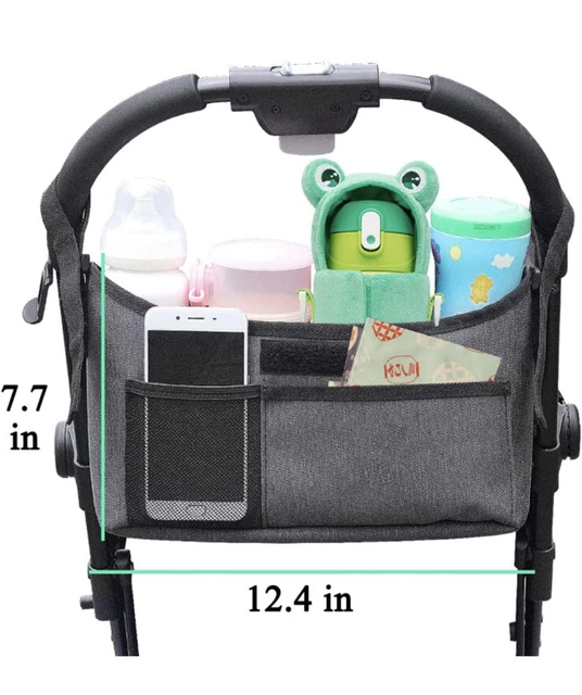 New in bag Stroller Organizer Bag with Insulated Cup Holders Universal Accessory