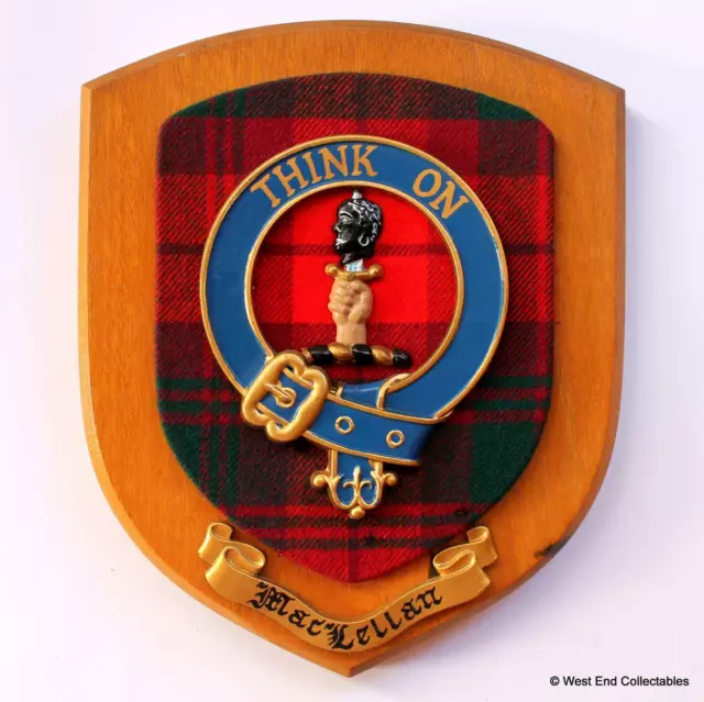 Antigua Clan Maclellan Familia Pared Escudo Placa de Armas Crest - Regalo Boda