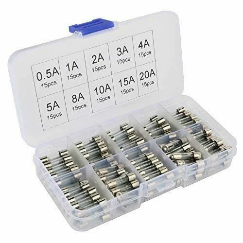 Gebildet Assorties Kit de 150 Pcs Fusible Verre, 5x20mm Cartouche en Verre Fu...
