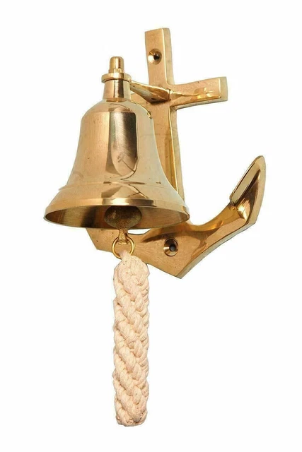 Campanello per porte in ottone nautico Ancora Campana decorativa da collezione