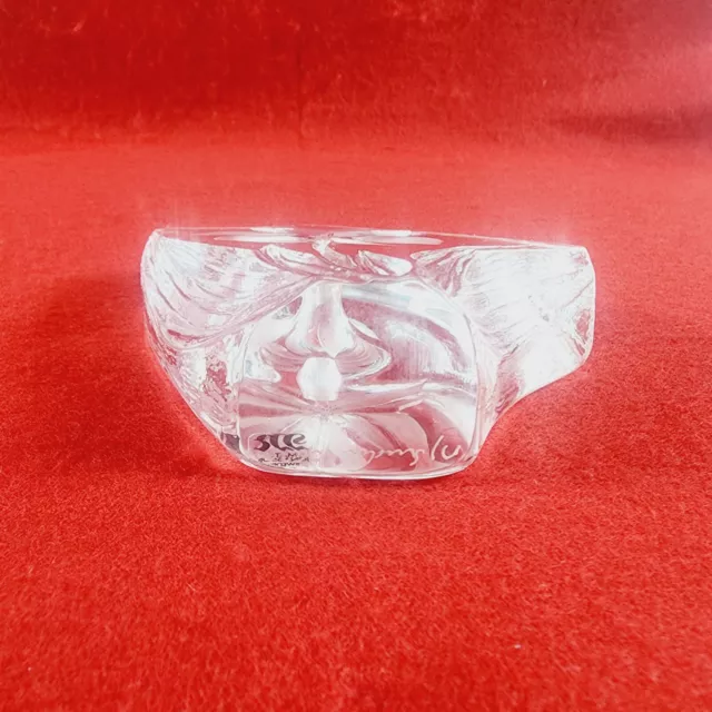 Mats Jonasson Sweden Lead Crystal Flower Paperweight Signed and Numbered 2