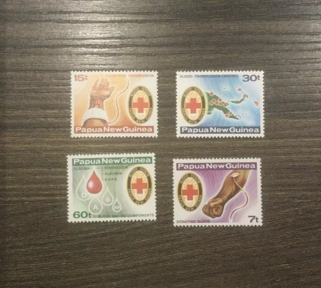 Papua New Guinea mint stamps 1980 sg 393-396 Red Cross Blood Bank MNH