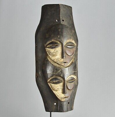 Superb KOMO - KUMU wood pannel Mask Congo Drc African Tribal Art Gallery 1673