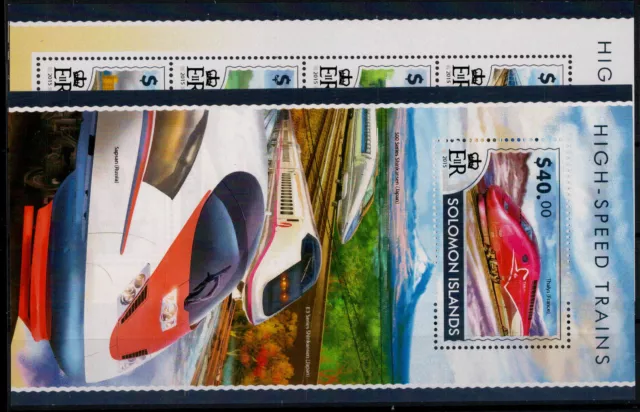 Salomoninseln; Hochgeschwindigkeitszüge 2015 kpl. **  (31,-)