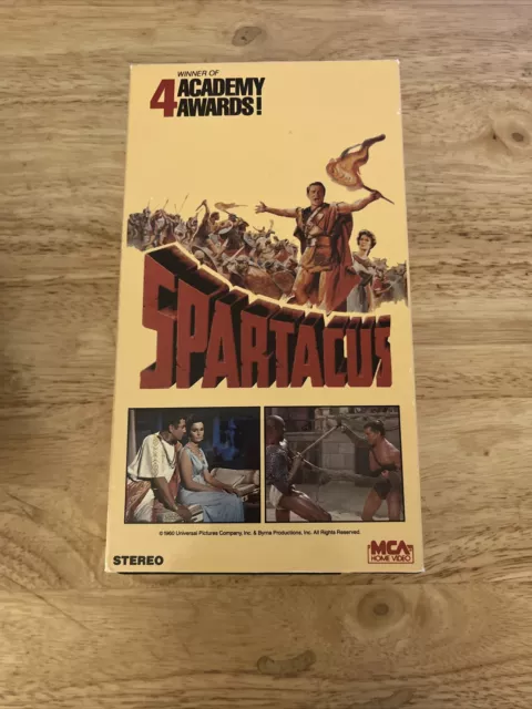 SPARTACUS (VHS 2-TAPES) Kirk Douglas - Laurence Olivier - Tony Curtis ...