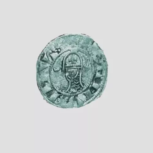 CRUSADER STATE. ANTIOCH. BOHEMOND III (1163-1201) hammered silver Denier 18mm