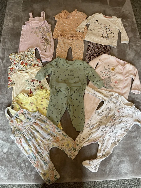 Large baby girls age 3-6 months outfit clothing bundle inc nutmeg & others