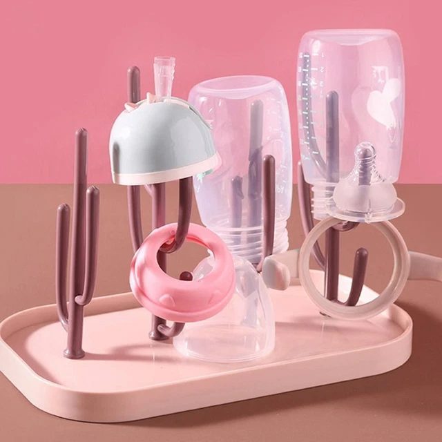Estante de secado de botellas de drenaje almacenamiento estante de secado estante de alimentación pezón soporte para tazas de alimentación