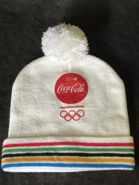 NEW Team Coca Cola WHITE KNIT BEANIE 2021 Olympic Games