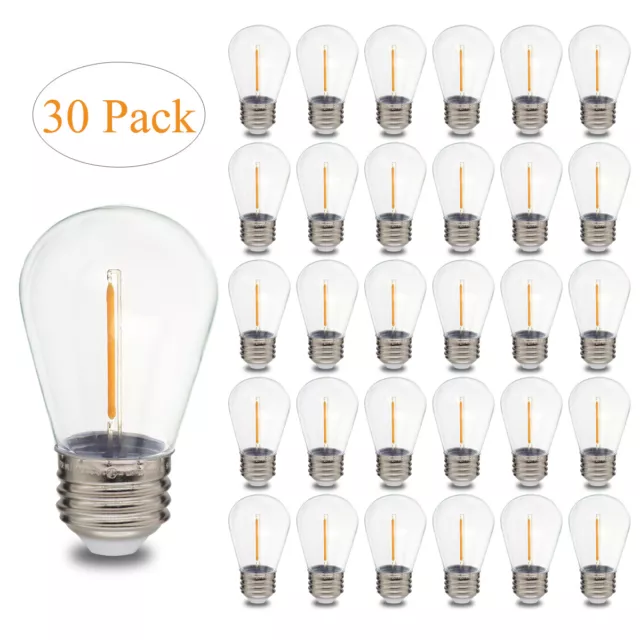 S14 1 Watt LED Bulbs for Outdoor String Lights Replacement Shatterproof