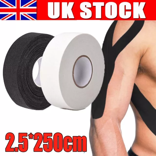 2x 2.5M Elastic Athletics Sports Tape Kinesiology Physio Fitness Muscle Strain