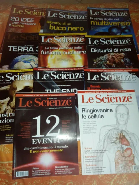 LE SCIENZE edizione italiana Scientific American : ANNATA 2010 ( 11 numeri )