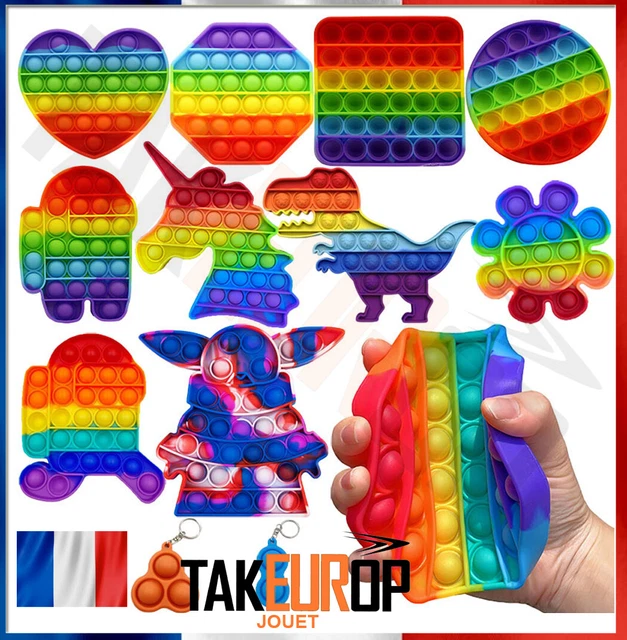 Antistress Adultes 4 Pack Pop Bubble Fidget Toy Set Soulagement De L'Anxiété Autisme Pop It