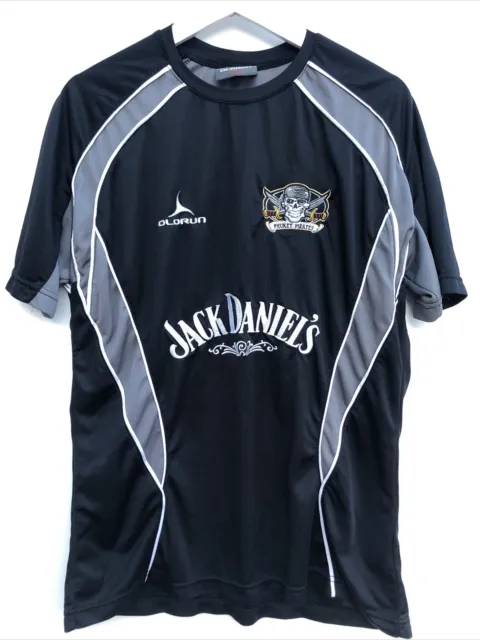 PHUKET PIRATES OLORUN Rugby Shirt Jack Daniels schwarz Herren Large L