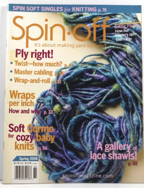 Spin Off Your Hand Spinning Community Magazine Spring 2008 VG Danish Tie Shawls