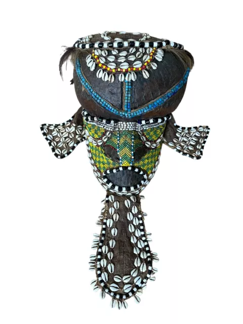 Kuba Mask Bwoom Helmet Royal Congo African Beaded Art