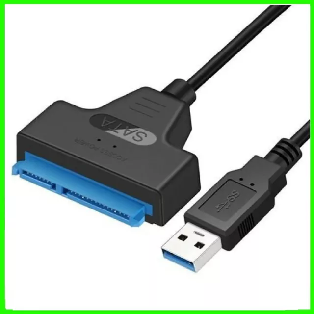 Cavo Convertitore Adattatore Usb 3.0 A Sata 22Pin Per Hdd Esterno Ssd Da 2,5"