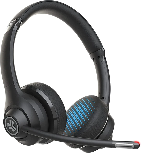 JLab Go Work Casque Bluetooth sans Fil avec Micro - +45h d'Autonomie, Casque Aud