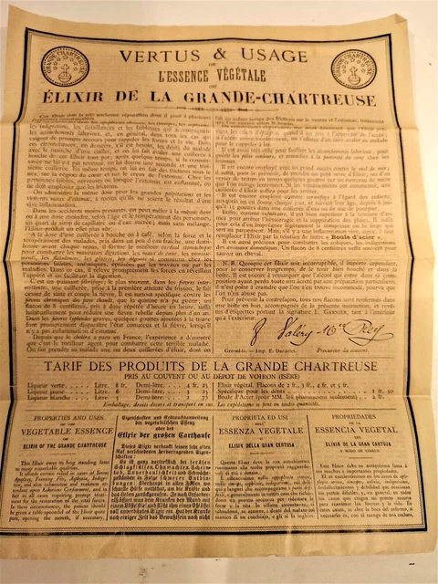 Elixir végétal de la Grande Chartreuse avant 1903  " Collector " 3