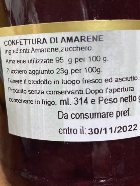 Confettura Extra Di Amarena 3 Pz Da 314 Gr Prodotto Naturale Senza Conservanti 3