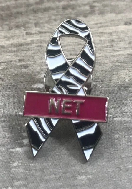 Zebra Stripes Ribbon Awareness NET Lapel Hat Jacket Backpack Bag Collectible Pin