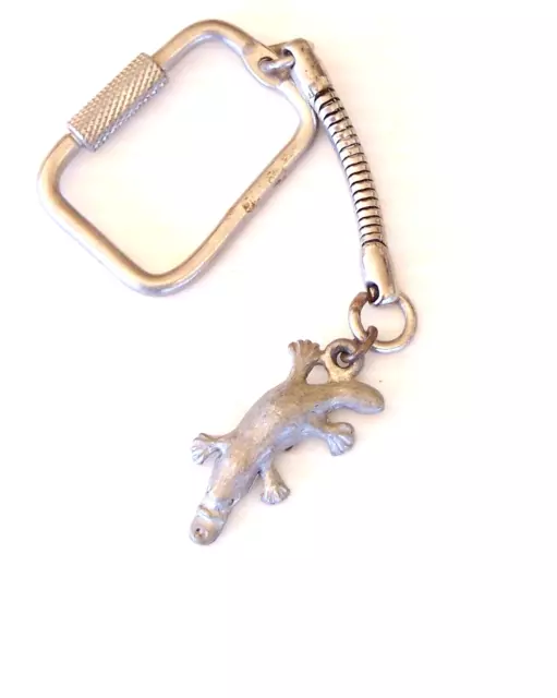 Vintage Platypus Australian Fauna Animal Travel Souvenir Metal Key Chain Keyring