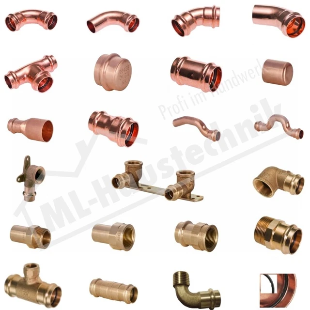 MegaHaustechnik Press Fitting Muffe 28mm - Kupferrohr Verbinder Für Heizung & Sanitär