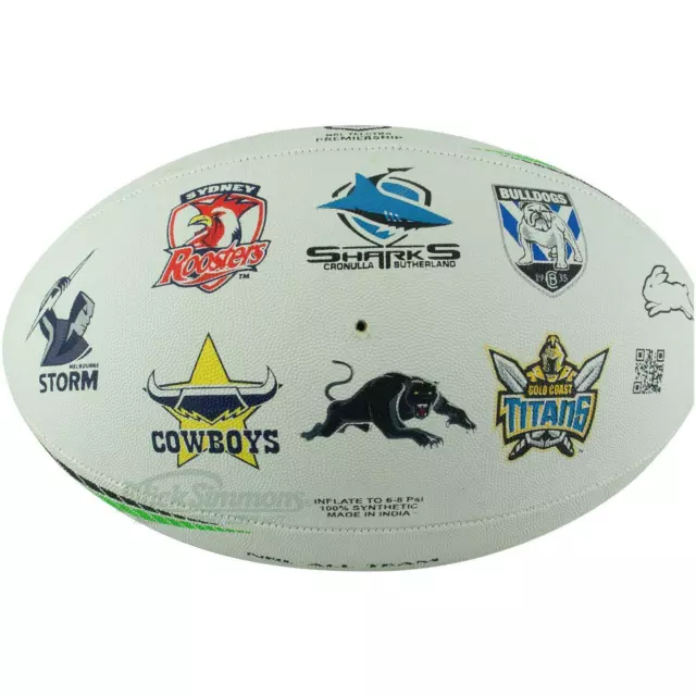 NEW Steeden NRL All Team Logo Rugby League Supporter Ball Size 5 (Full Size)