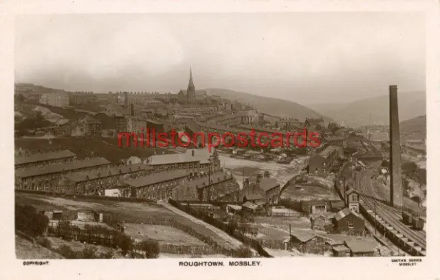 Real Photographic Postcard Of Roughtown, Mossley, (Near Oldham), West Yorkshire