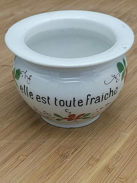 Pot De Chambre Des Mariés 'Vive Les Mariés' - Blanc Avec Œil Au Fond - Tradition Amusante