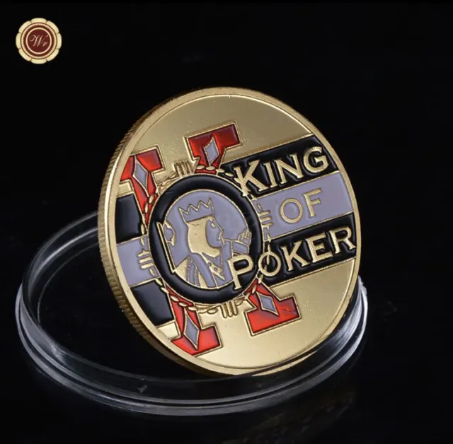 King Poker Card Guard Hand Protector Casino Token Lucky Coin