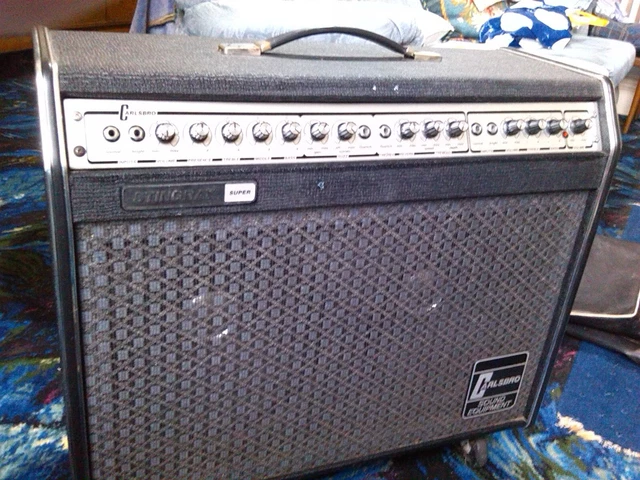 Vintage 70s Carlsbro Stingray Super Guitar Amplifier 2x12" Combo & cover