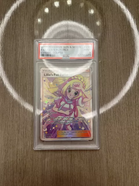 Pokemon LILLIE'S FULL FORCE 230/236 | PSA 9 | Mint | Cosmic Eclipse | 2019