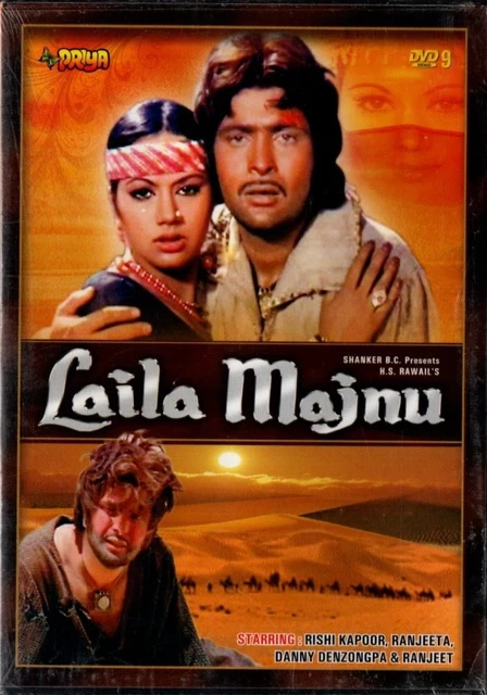 LAILA MAJNU TTE BOLLYWOOD DVD Rishi Kapoor Ranjeeta Danny