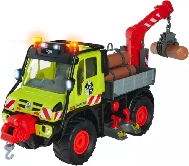 Dickie Toys Unimog U530 Holztransporter Fahrzeig Spielzeugauto Lastwagen