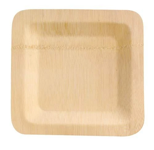 Veneer Square Plate Case of 50 PacknWood -  Natural Disposable Biodegradable ...