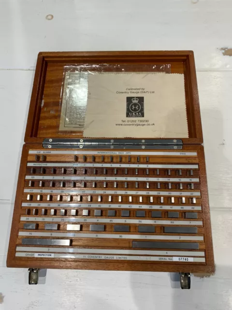Coventry Gauge Block Imperial Slip Set - Inspection Grade - Excellent Condition