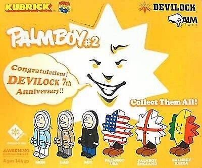 Medicom Toy PALMBOY Kubrick Figure be@rbrick Set 6 DEVILOCK Palm Boy kaws bape G