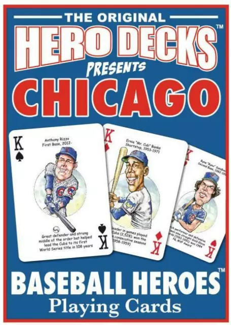 Chicago Cubs Baseball Heroes The Original Hero Deck Playing Cards Fan Gift MLB