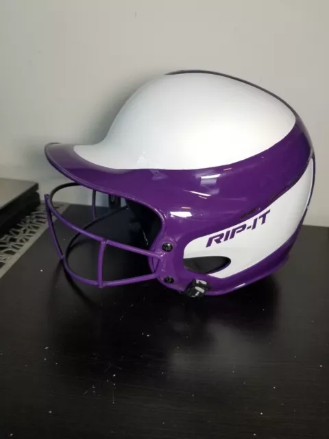 Rip-It Softball Batting Helmet Purple/White Size M/L (6 1/2 -7 3/8)