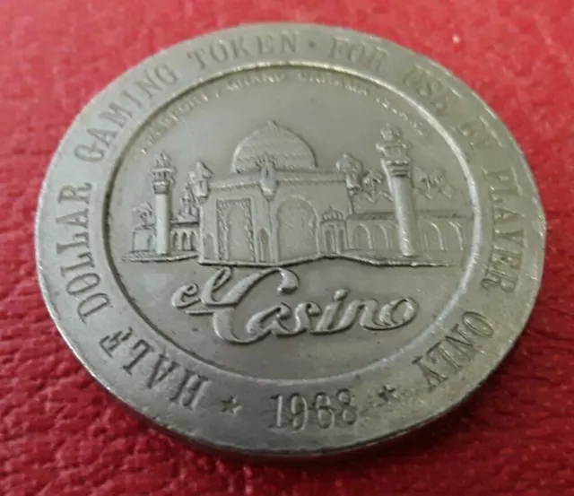 1968 El Casino Freeport Grand Bahama Island Half Dollar 50¢ Gaming Token