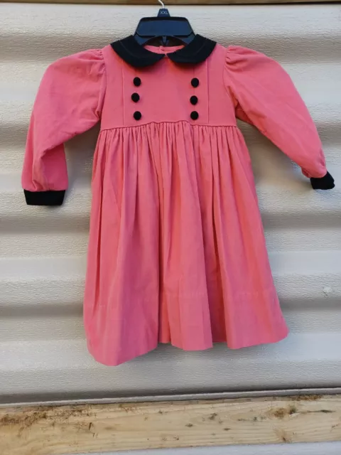 Christmas  Vintage Caroline  Pink Girl's Dollie & Me Dress Size 4t  cotton