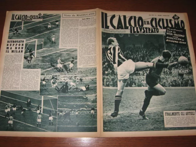 Il Calcio E Ciclismo Illustrato 1954/1 Genoa Pesaola Napoli Verona Catania Roma