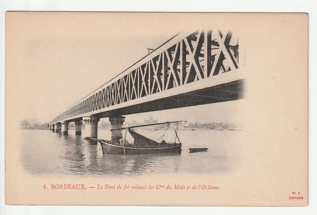 BORDEAUX - Gironde - CPA 33 - le pont de Fer des Cie  - belle carte 1900